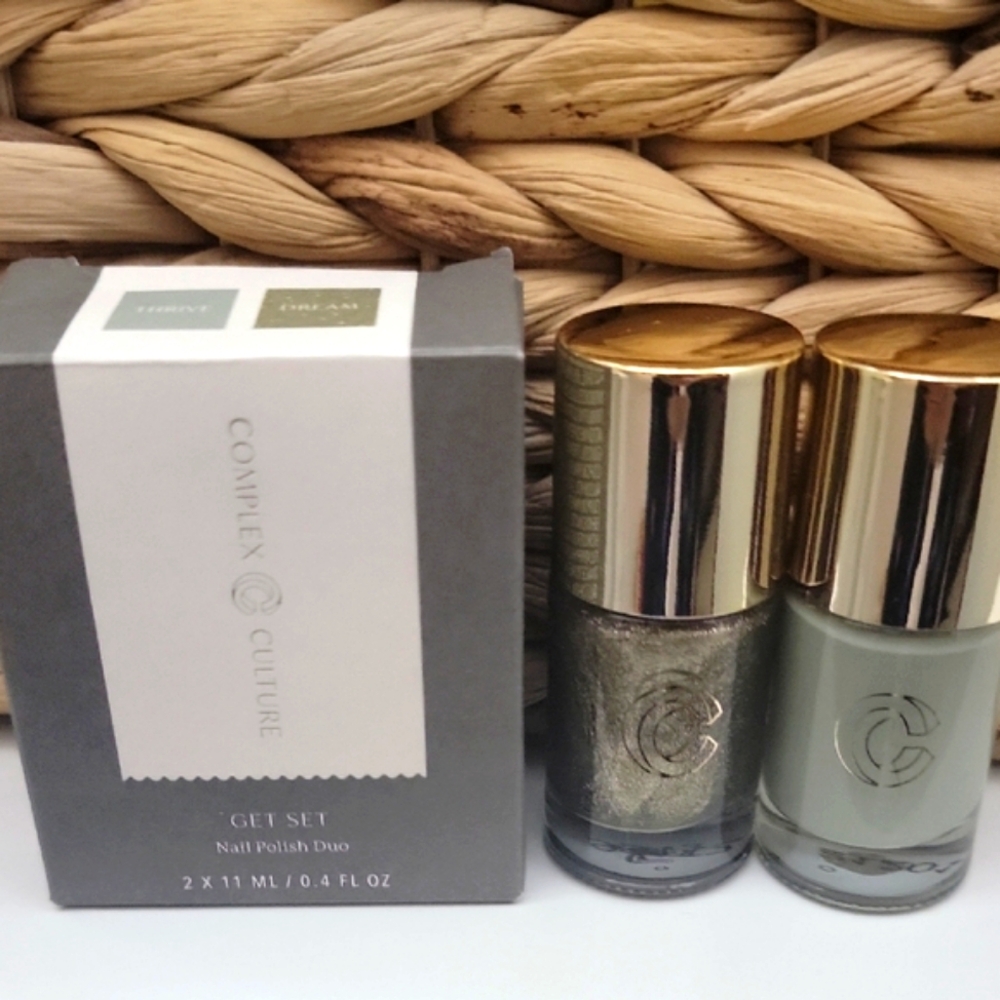 Complex Culture Nail Polish Duo - Silver and Green